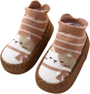 Baby Sock Shoes Toddler Cute Soft Rubber Sole Non Slip Floor Slipper for Boys Girls First Walking Soft Sole Sneakers