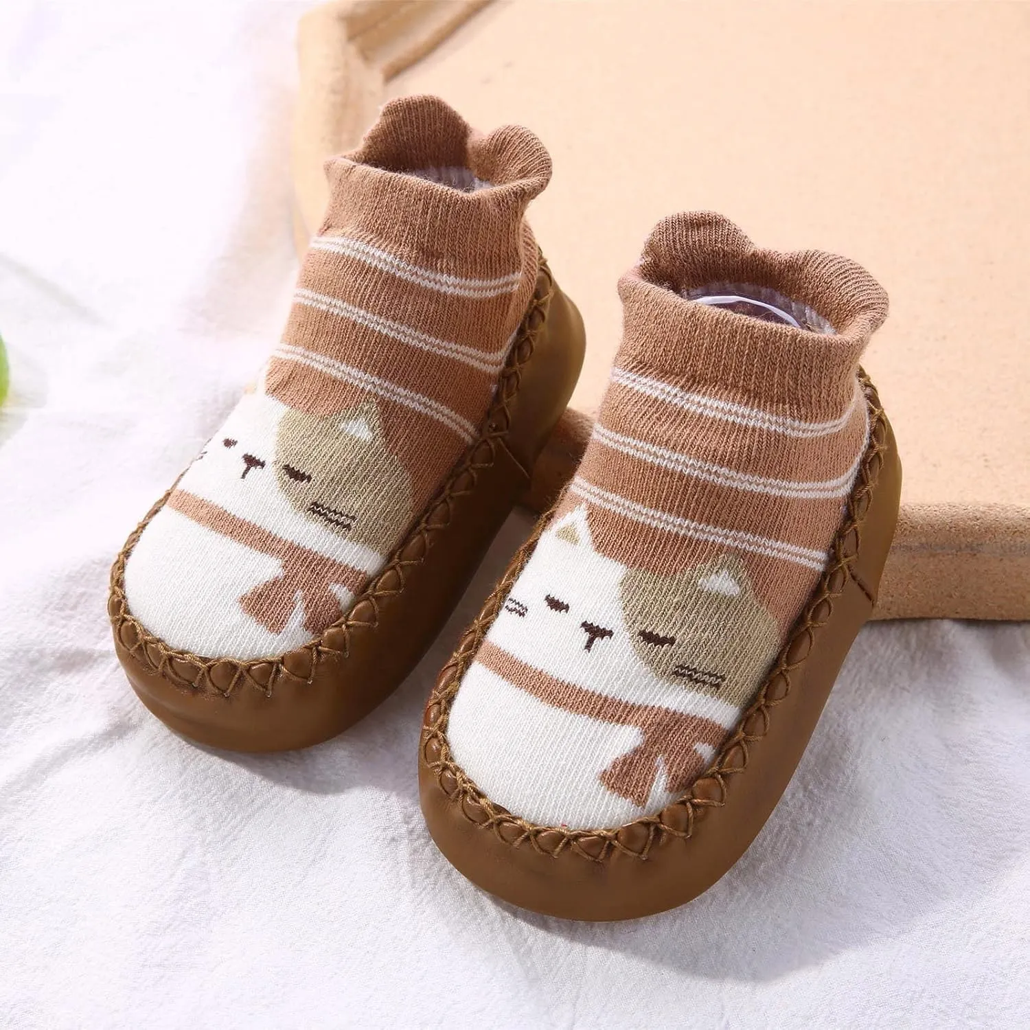Baby Sock Shoes Toddler Cute Soft Rubber Sole Non Slip Floor Slipper for Boys Girls First Walking Soft Sole Sneakers