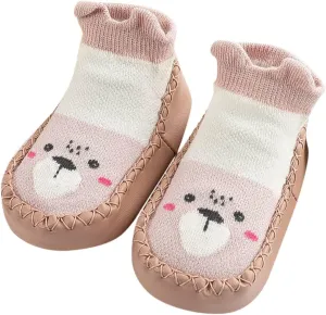Baby Sock Shoes Toddler Cute Soft Rubber Sole Slipper Knit Printing Non Slip Floor Slippers Infant Soft Sole Sneakers