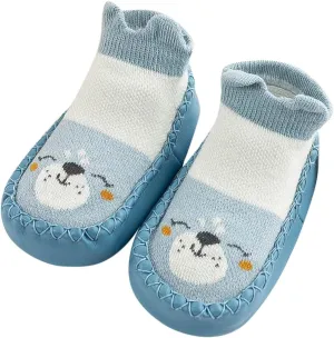Baby Sock Shoes Toddler Cute Soft Rubber Sole Slipper Knit Printing Non Slip Floor Slippers Infant Soft Sole Sneakers