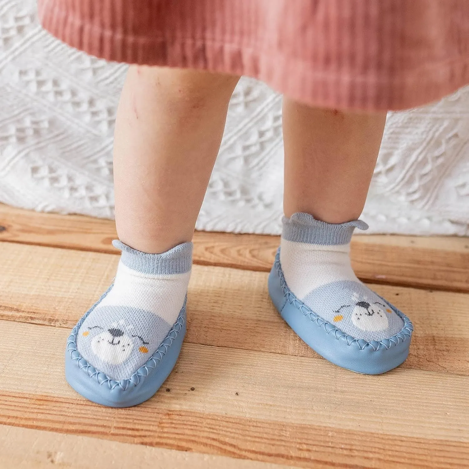 Baby Sock Shoes Toddler Cute Soft Rubber Sole Slipper Knit Printing Non Slip Floor Slippers Infant Soft Sole Sneakers