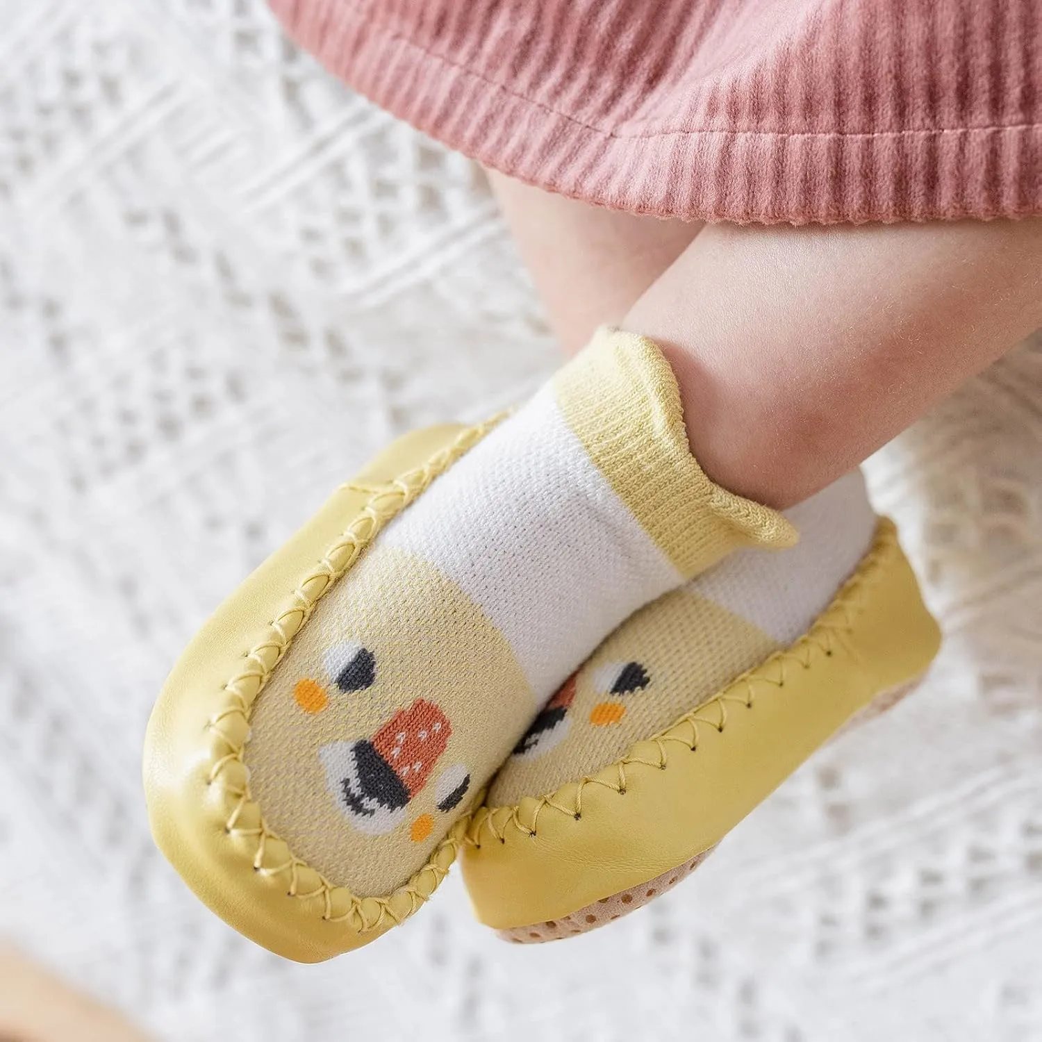 Baby Sock Shoes Toddler Cute Soft Rubber Sole Slipper Knit Printing Non Slip Floor Slippers Infant Soft Sole Sneakers