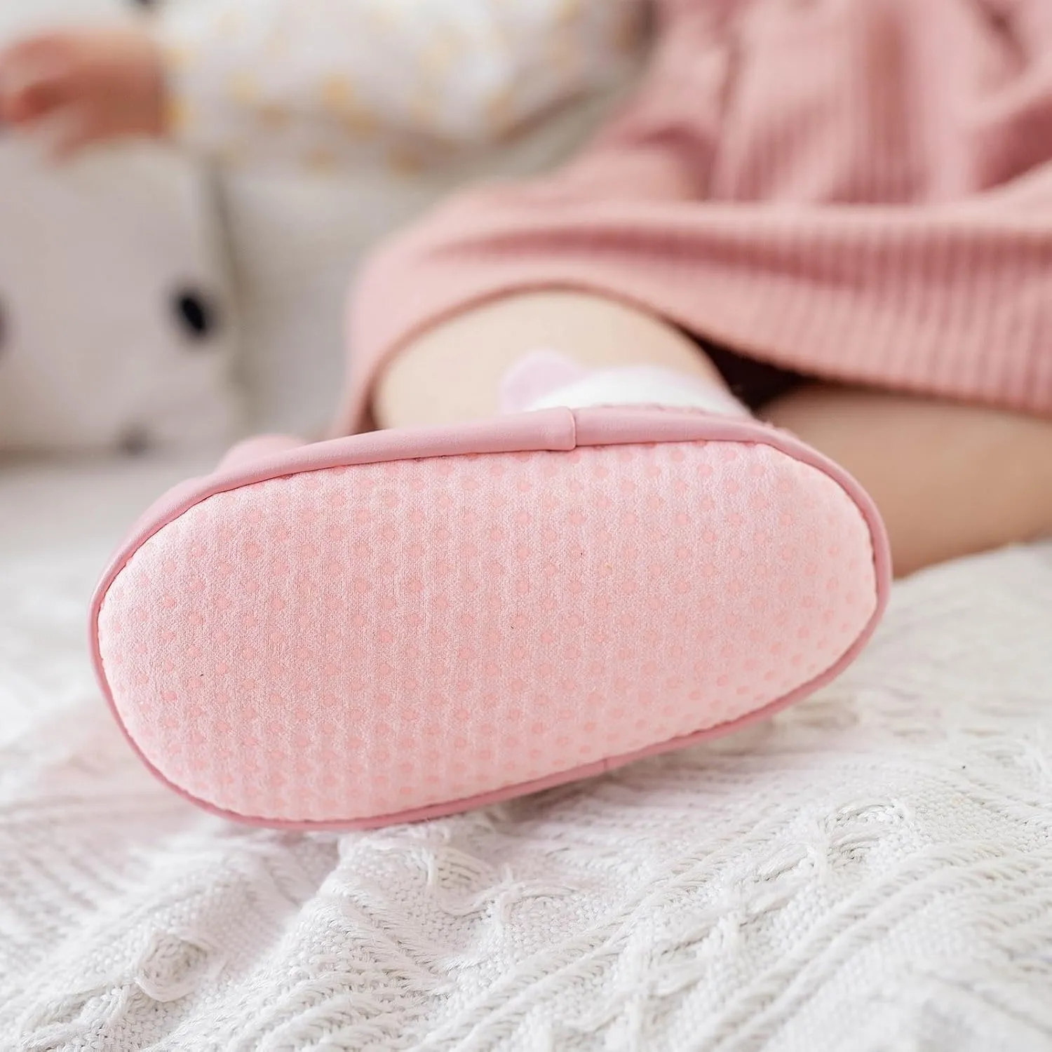 Baby Sock Shoes Toddler Cute Soft Rubber Sole Slipper Knit Printing Non Slip Floor Slippers Infant Soft Sole Sneakers