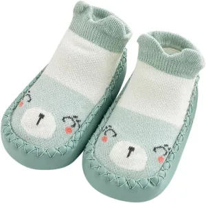 Baby Sock Shoes Toddler Cute Soft Rubber Sole Slipper Knit Printing Non Slip Floor Slippers Infant Soft Sole Sneakers