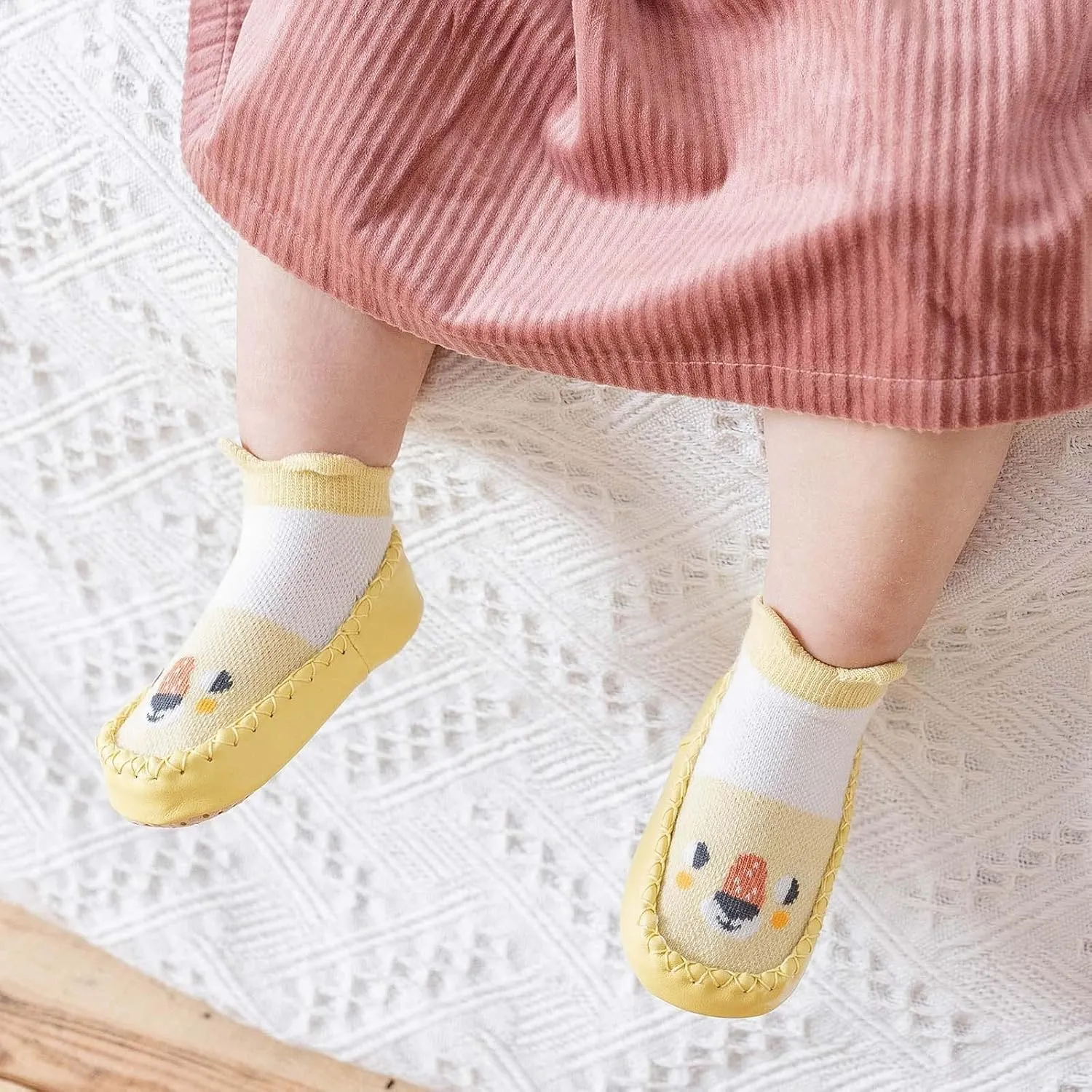 Baby Sock Shoes Toddler Cute Soft Rubber Sole Slipper Knit Printing Non Slip Floor Slippers Infant Soft Sole Sneakers