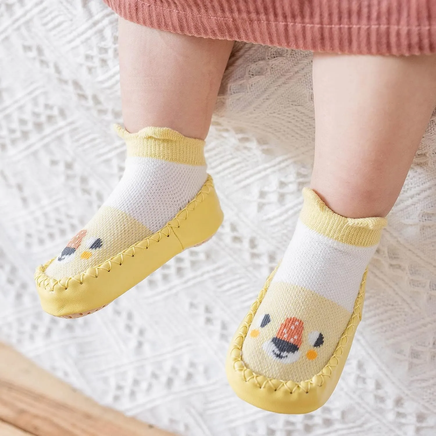 Baby Sock Shoes Toddler Cute Soft Rubber Sole Slipper Knit Printing Non Slip Floor Slippers Infant Soft Sole Sneakers