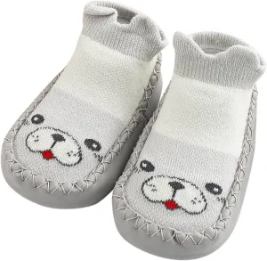 Baby Sock Shoes Toddler Cute Soft Rubber Sole Slipper Knit Printing Non Slip Floor Slippers Infant Soft Sole Sneakers