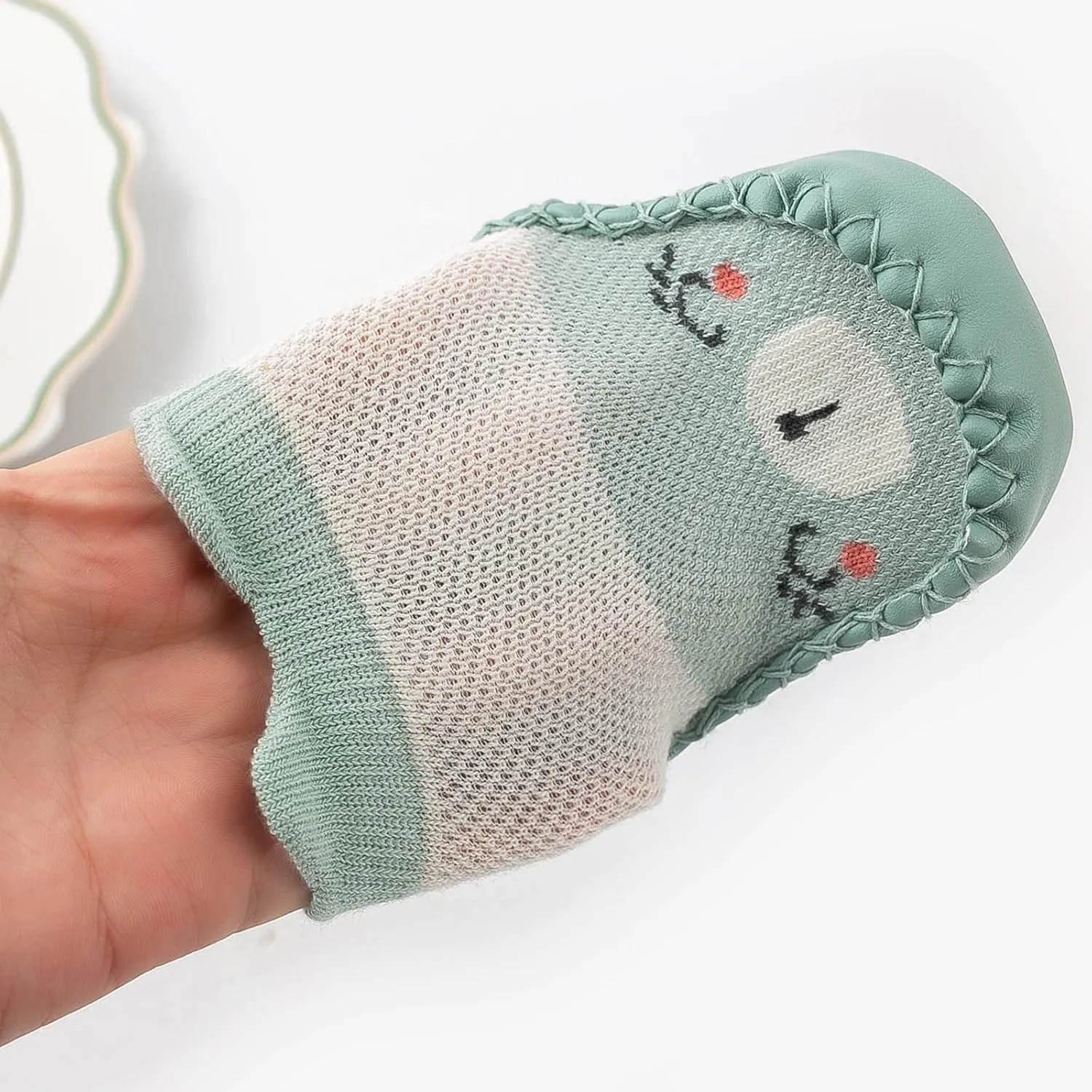 Baby Sock Shoes Toddler Cute Soft Rubber Sole Slipper Knit Printing Non Slip Floor Slippers Infant Soft Sole Sneakers