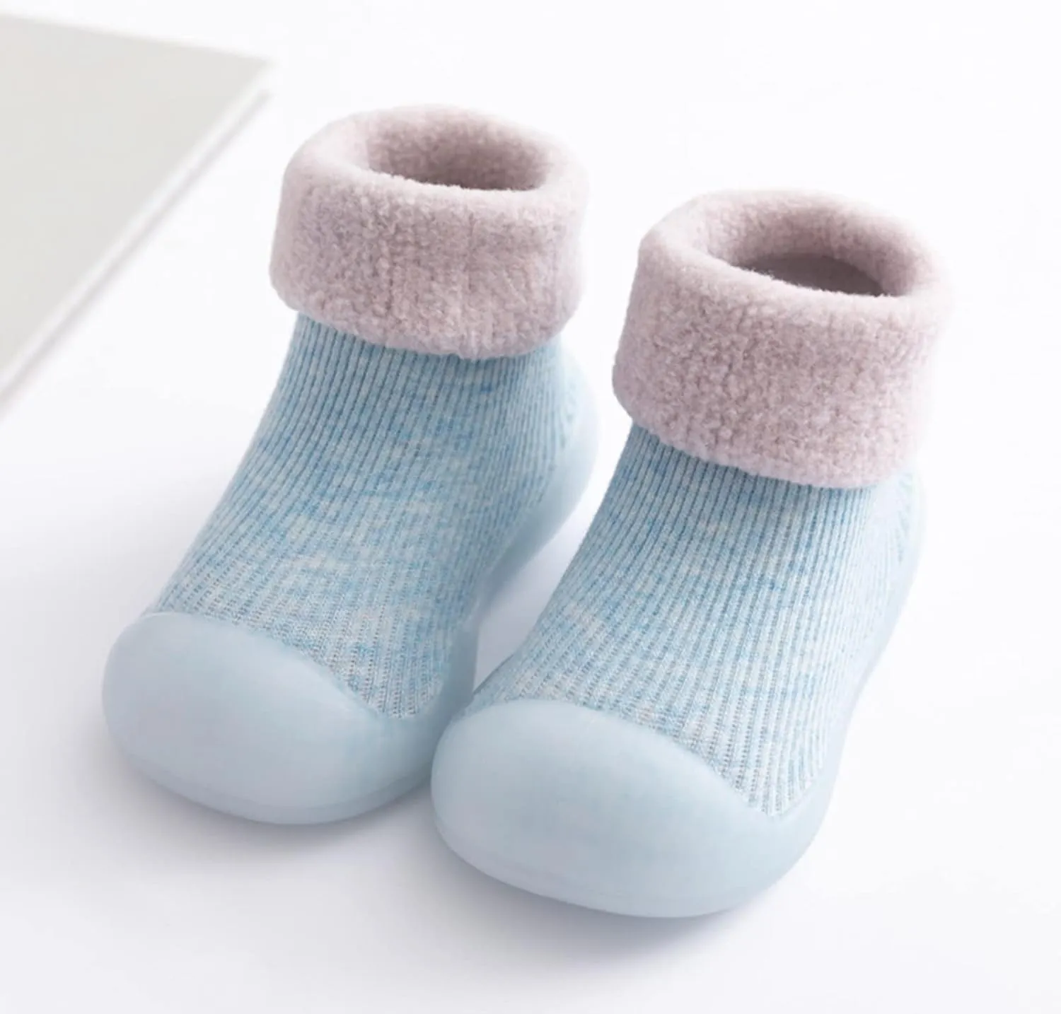 Baby Toddler First Walking Non-?Kid Shoes Boys Girls Soft Sole Breathable Knit Mesh Socks Shoes Slip on Slippers