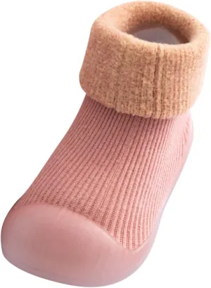 Baby Toddler First Walking Non-?Kid Shoes Boys Girls Soft Sole Breathable Knit Mesh Socks Shoes Slip on Slippers