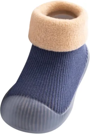 Baby Toddler First Walking Non-?Kid Shoes Boys Girls Soft Sole Breathable Knit Mesh Socks Shoes Slip on Slippers