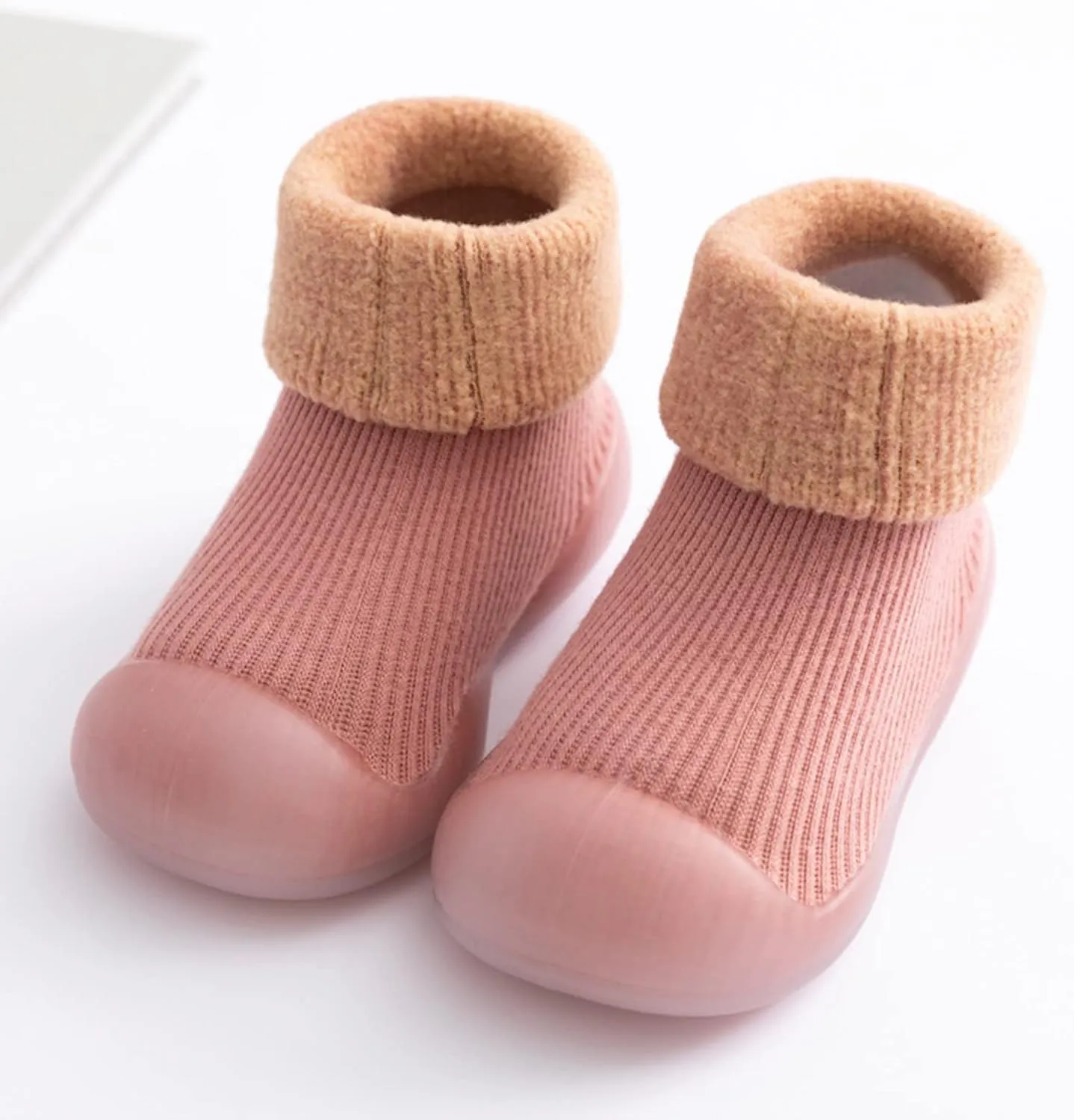 Baby Toddler First Walking Non-?Kid Shoes Boys Girls Soft Sole Breathable Knit Mesh Socks Shoes Slip on Slippers