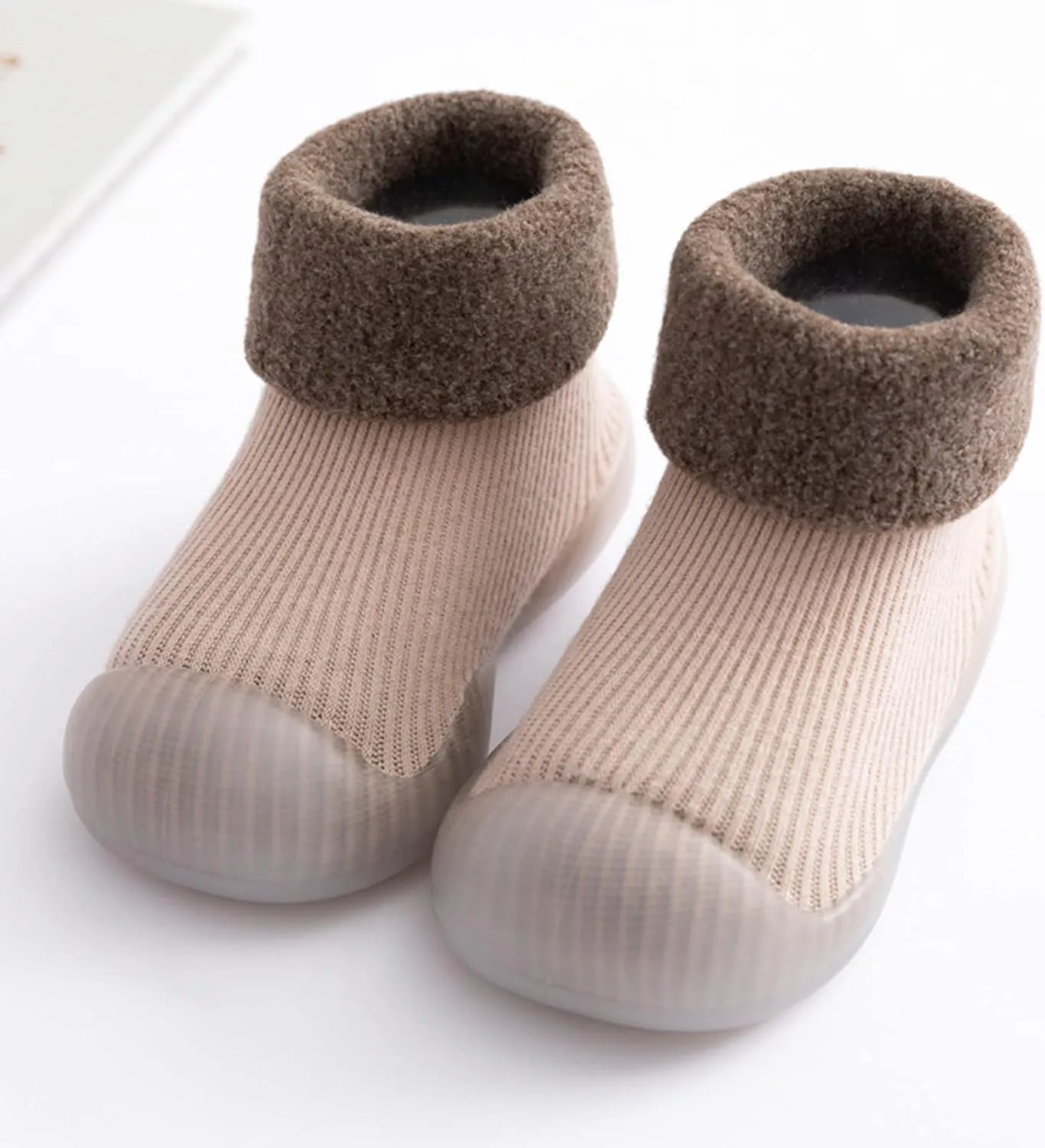 Baby Toddler First Walking Non-?Kid Shoes Boys Girls Soft Sole Breathable Knit Mesh Socks Shoes Slip on Slippers
