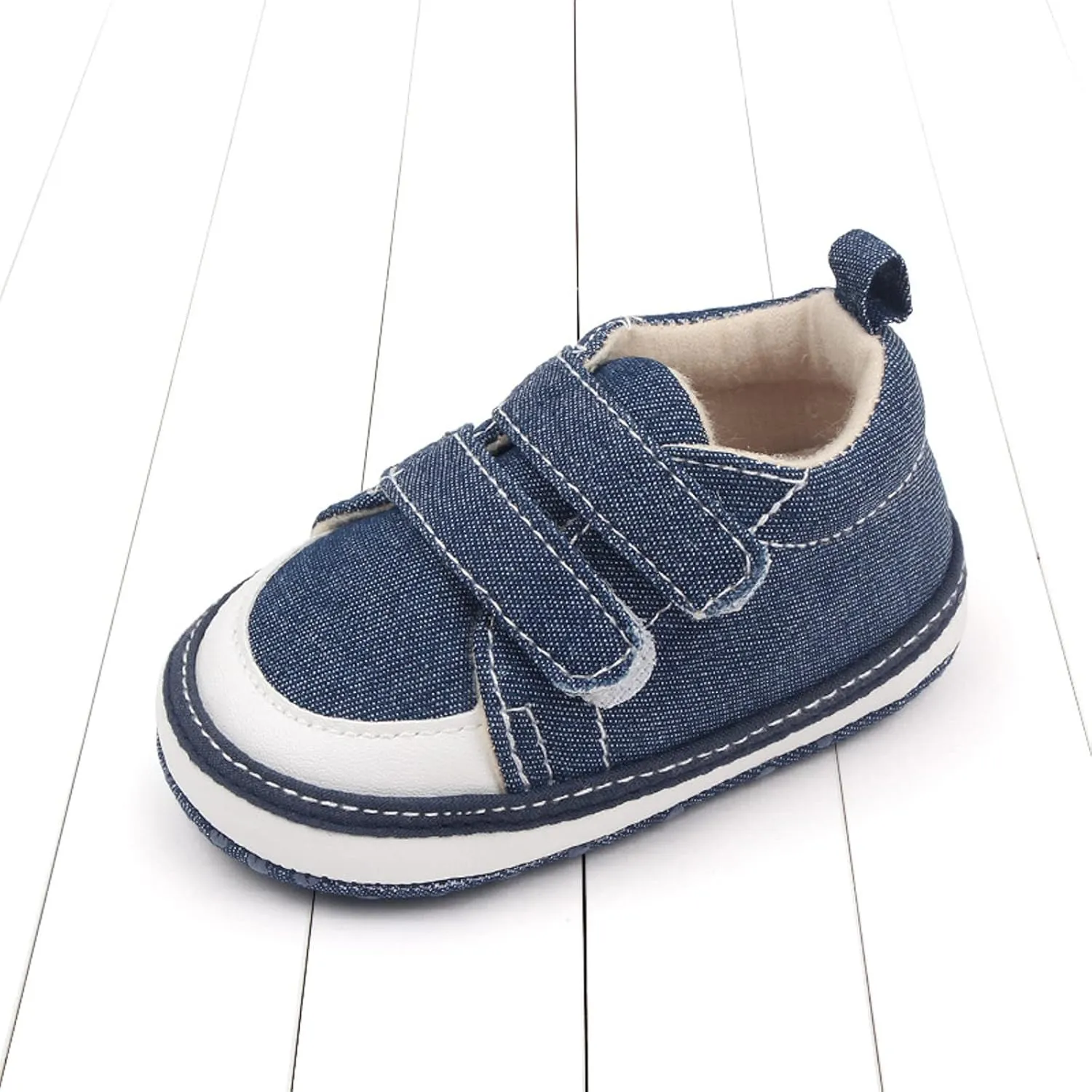 Baby Walking Shoes Girl Boy Soft Sole Breathable Cotton Canvas Shoes Lightweight Non-Slip Tennis Wide Sneakers