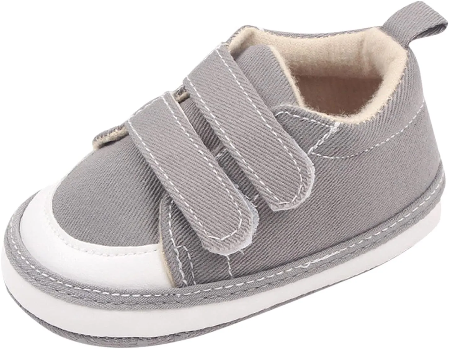 Baby Walking Shoes Girl Boy Soft Sole Breathable Cotton Canvas Shoes Lightweight Non-Slip Tennis Wide Sneakers
