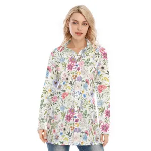 Bohemian Exotic Floral Women's Long Sleeve Shirt