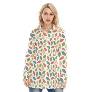 Bohemian Floral Leaf Women's Long Sleeve Shirt
