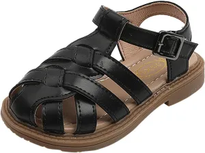 Breathable Infant Sandals with Ankle Strap Lightweight Walking Shoes for Summer Outdoor, Anti-Slip Sole Newborn to Toddler