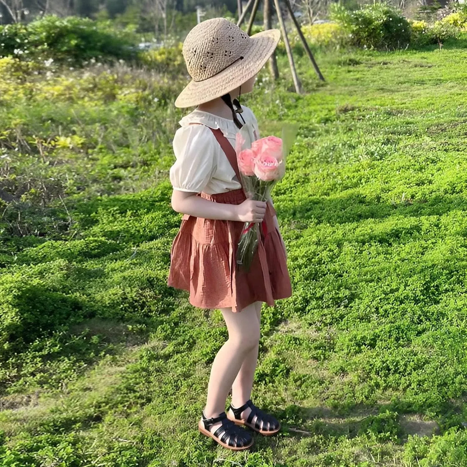 Breathable Infant Sandals with Ankle Strap Lightweight Walking Shoes for Summer Outdoor, Anti-Slip Sole Newborn to Toddler
