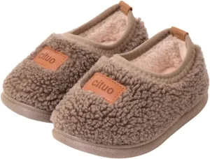 Childrens Girl Cotton Shoes Solid Color Fashion Soft Sole Winter Warm Indoor Non Slip Cotton Shoes
