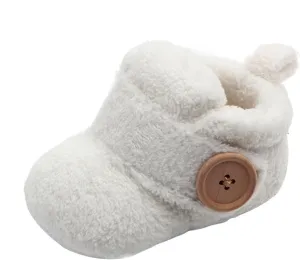 EnJoCho Baby Girls Warm Shoes Round Toe Flats Anti-Slip Soft Sole Toddler First Walkers Princess Dress Shoes 0-12M