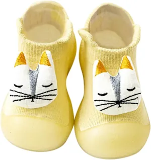 EnJoCho Kids Flats Sandals Toddler Kids Infant Newborn Baby Boys Girls Shoes Cute Cartoon Animals Soft Soles (Yellow, 2-3 Years)