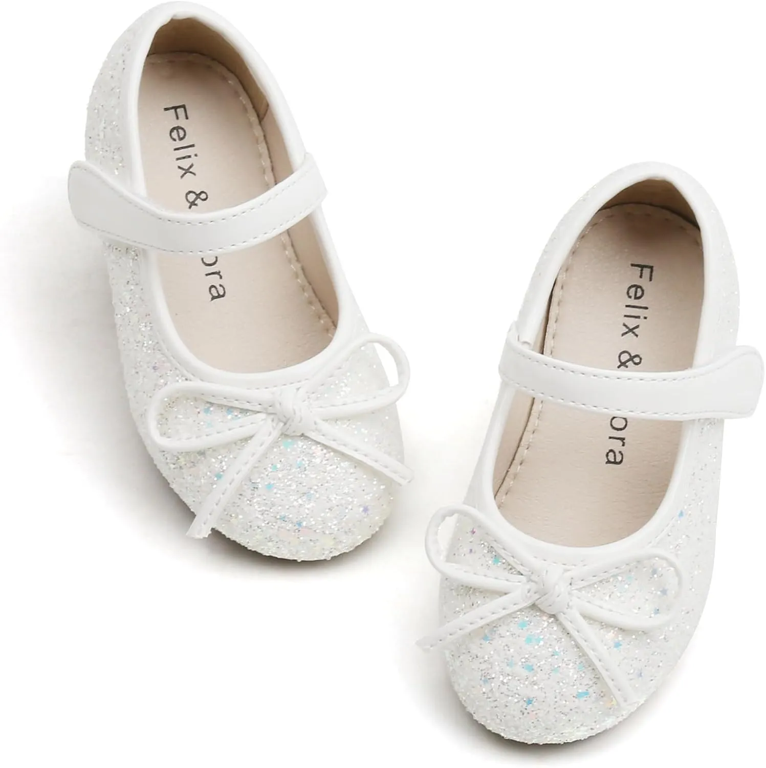 Felix & Flora Toddler Flower Girl Dress Shoes - Girl Ballet Flats Party School Shoes Wedding