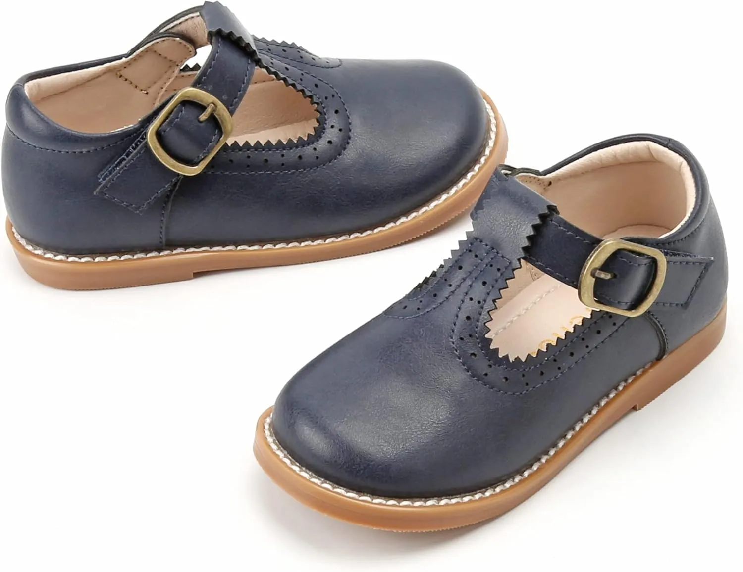 GINFIVE Toddler Little Girls Mary Janes Flats Girls Dress Shoes Kids Shoes