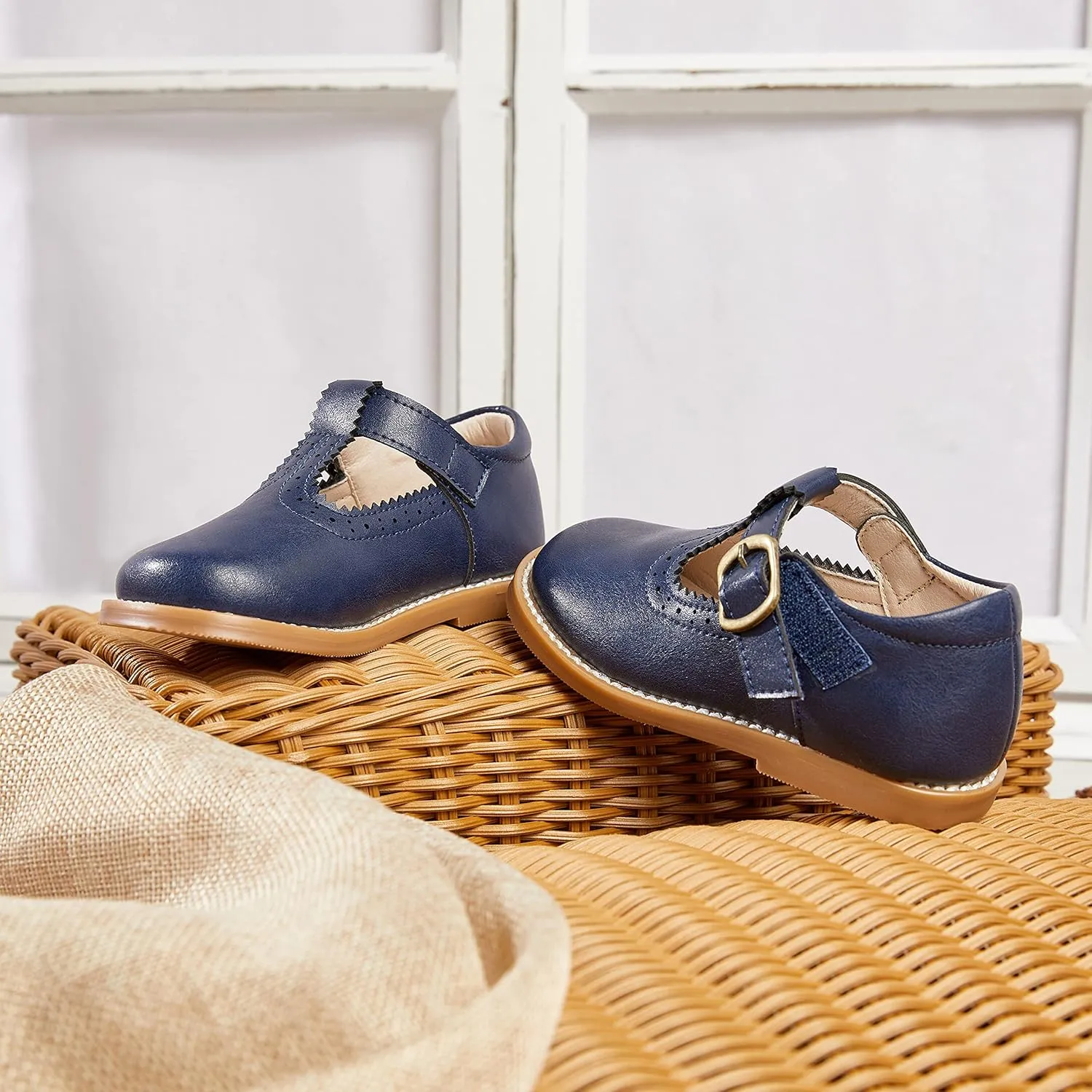 GINFIVE Toddler Little Girls Mary Janes Flats Girls Dress Shoes Kids Shoes