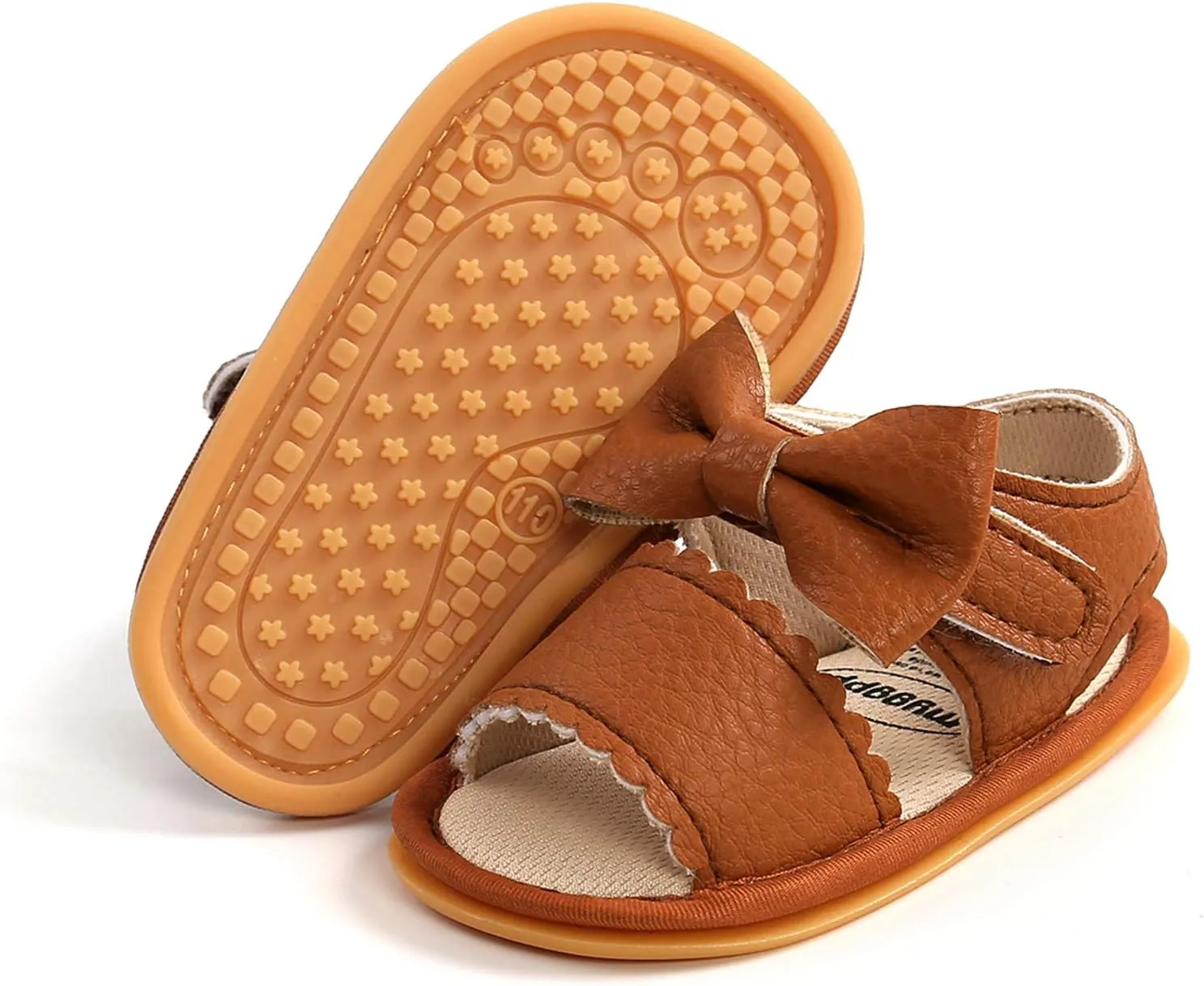 Girls Non-Slip Walking Shoes Baby Bow Boys Sandals Rubber Flat Soft Summer Sole Baby Shoes Baby Girl Boots