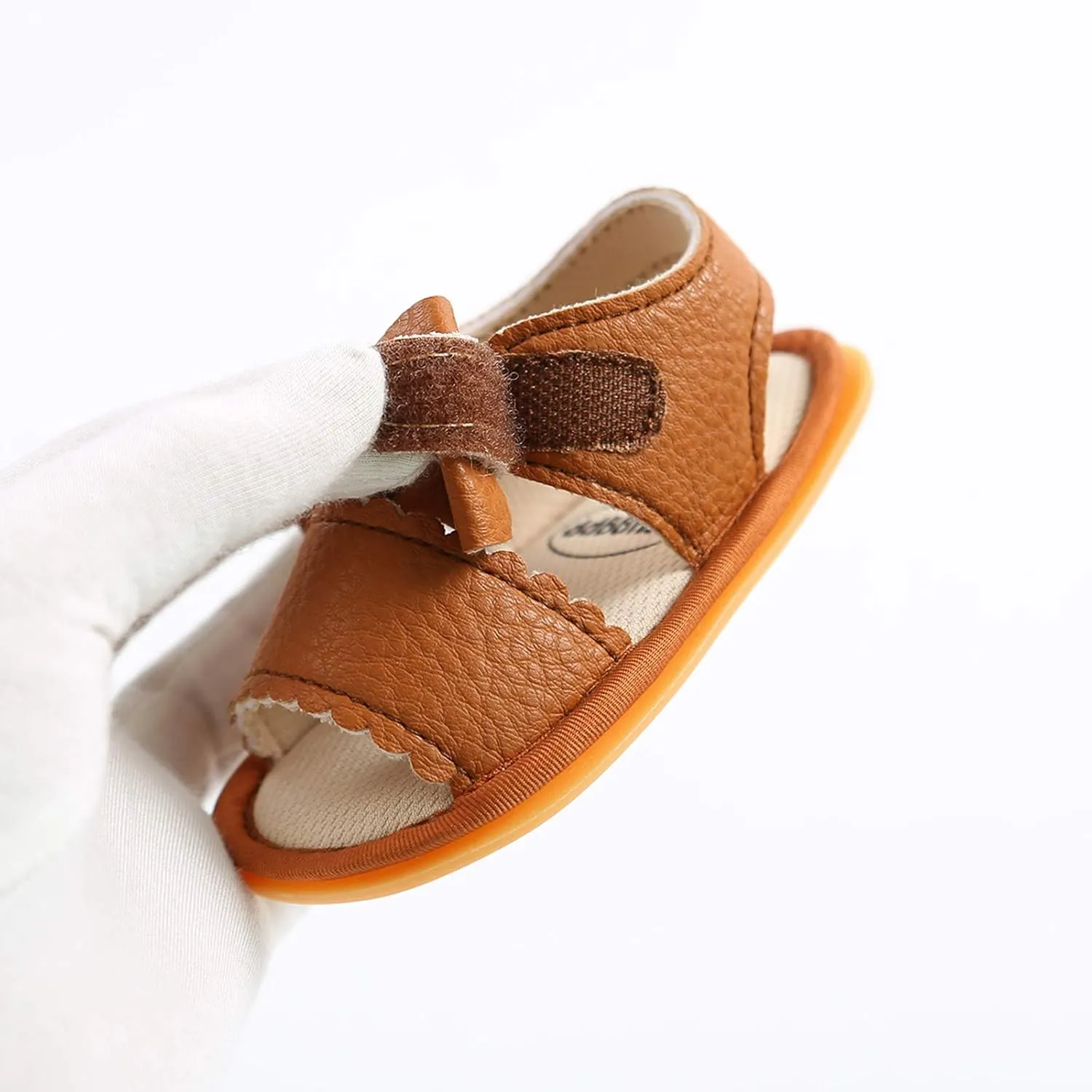 Girls Non-Slip Walking Shoes Baby Bow Boys Sandals Rubber Flat Soft Summer Sole Baby Shoes Baby Girl Boots