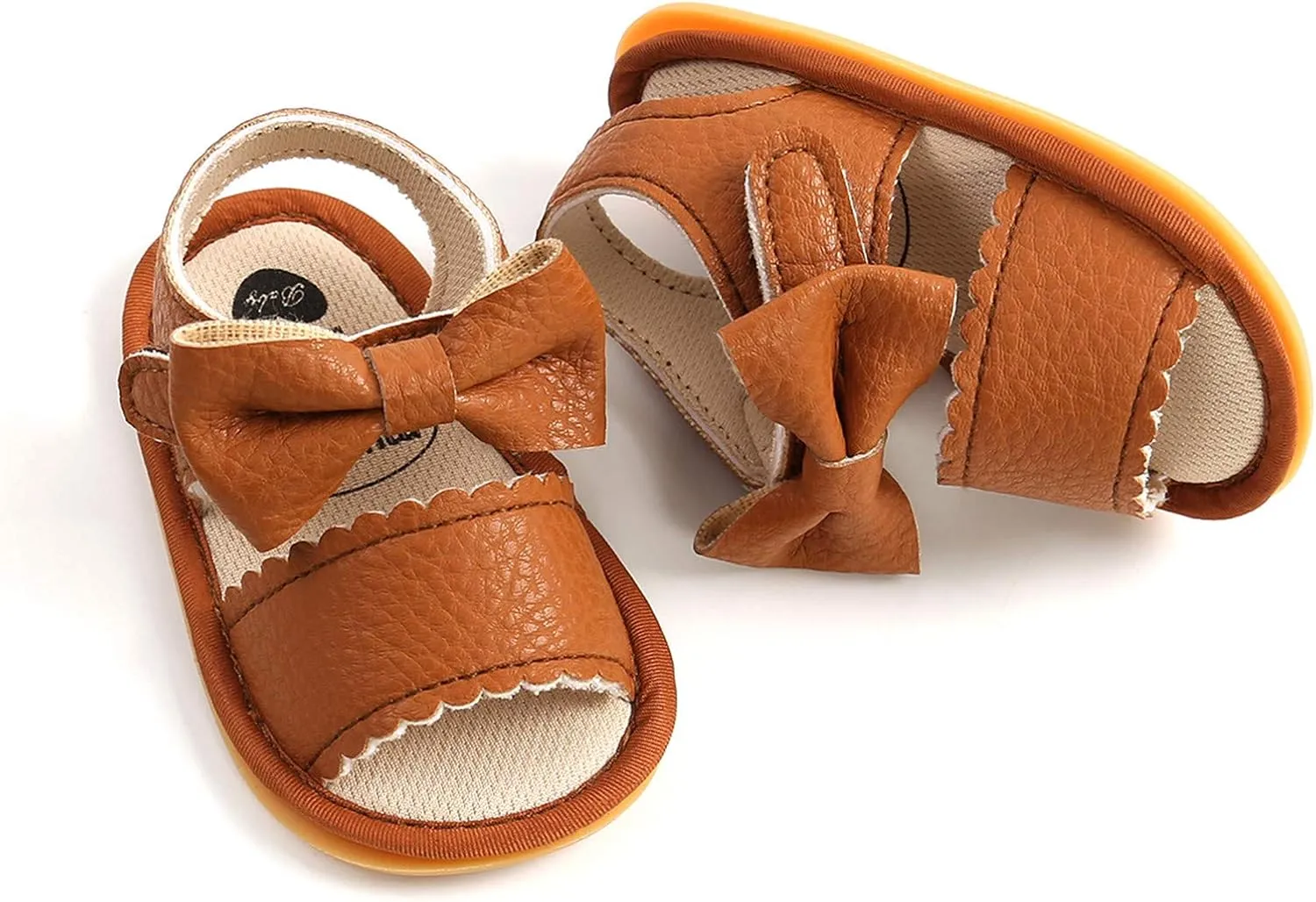 Girls Non-Slip Walking Shoes Baby Bow Boys Sandals Rubber Flat Soft Summer Sole Baby Shoes Baby Girl Boots