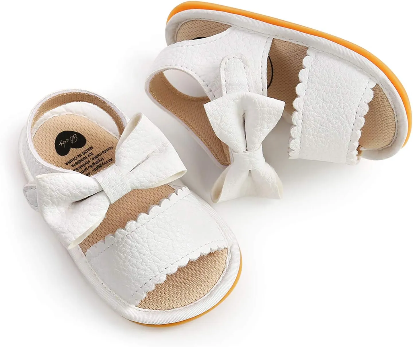 Girls Non-Slip Walking Shoes Baby Bow Boys Sandals Rubber Flat Soft Summer Sole Baby Shoes Baby Girl Boots
