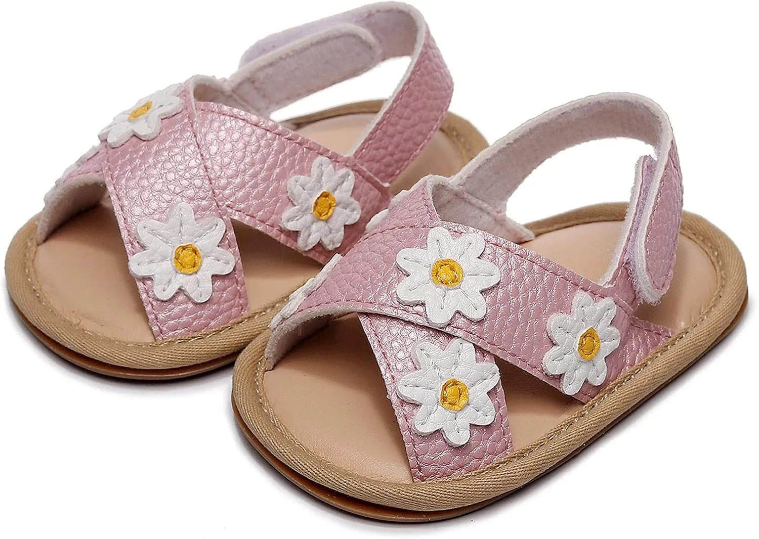 Girls Sandals Soft Sole Flat Beach Shoes Toddler Infant Kids Baby First Walkers Shoes Open Toe Sandals