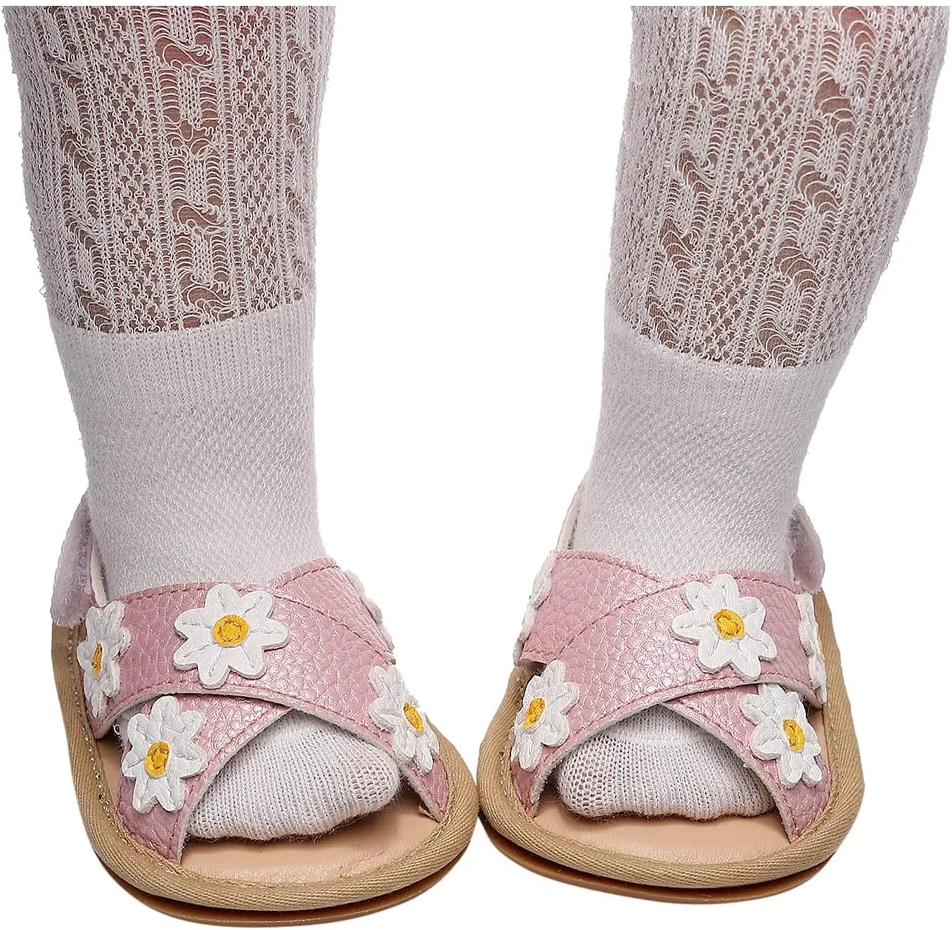 Girls Sandals Soft Sole Flat Beach Shoes Toddler Infant Kids Baby First Walkers Shoes Open Toe Sandals