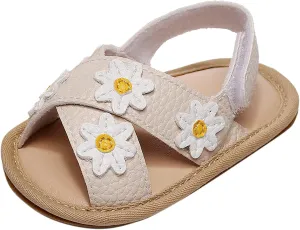 Girls Sandals Soft Sole Flat Beach Shoes Toddler Infant Kids Baby First Walkers Shoes Open Toe Sandals