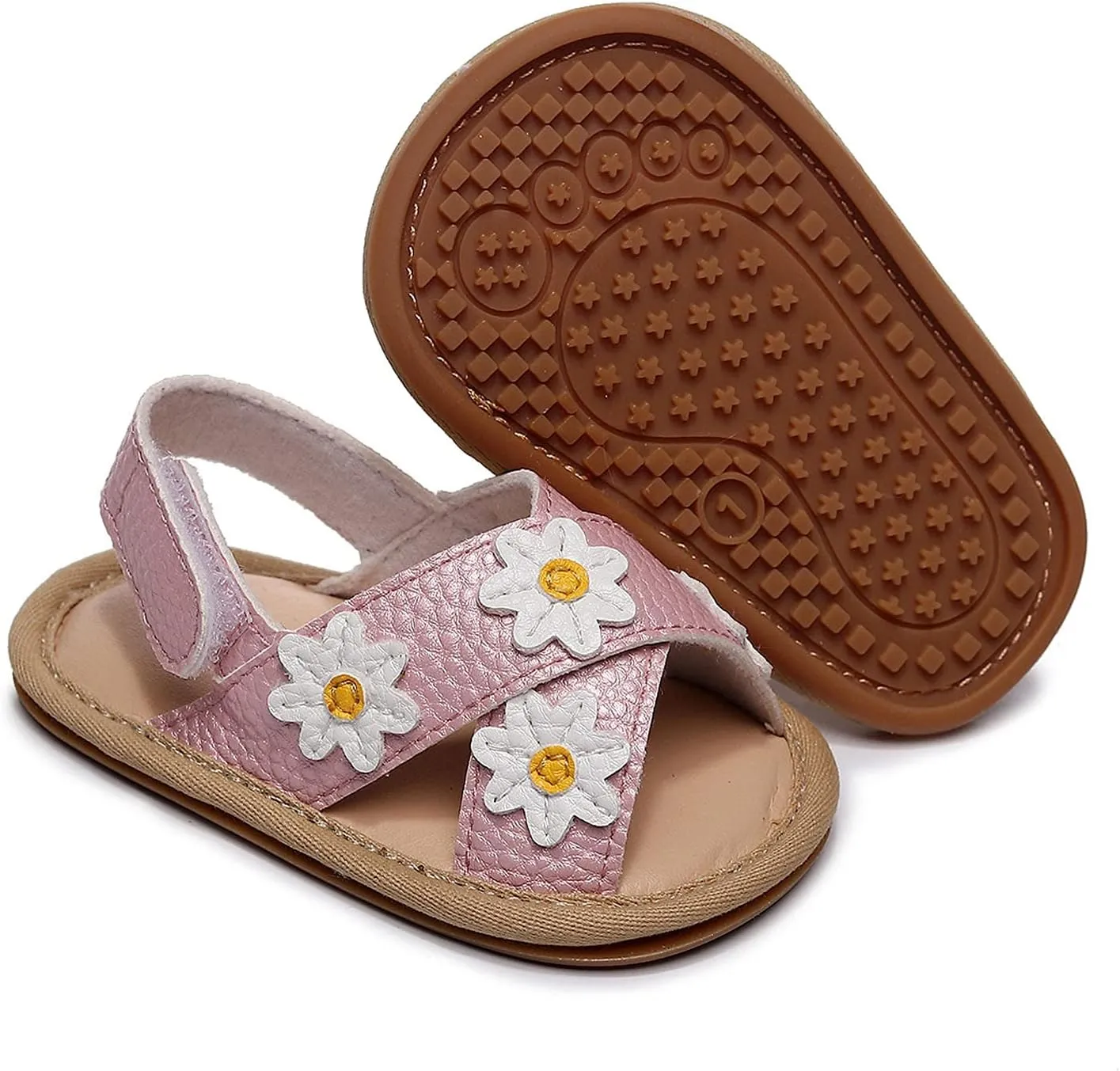 Girls Sandals Soft Sole Flat Beach Shoes Toddler Infant Kids Baby First Walkers Shoes Open Toe Sandals