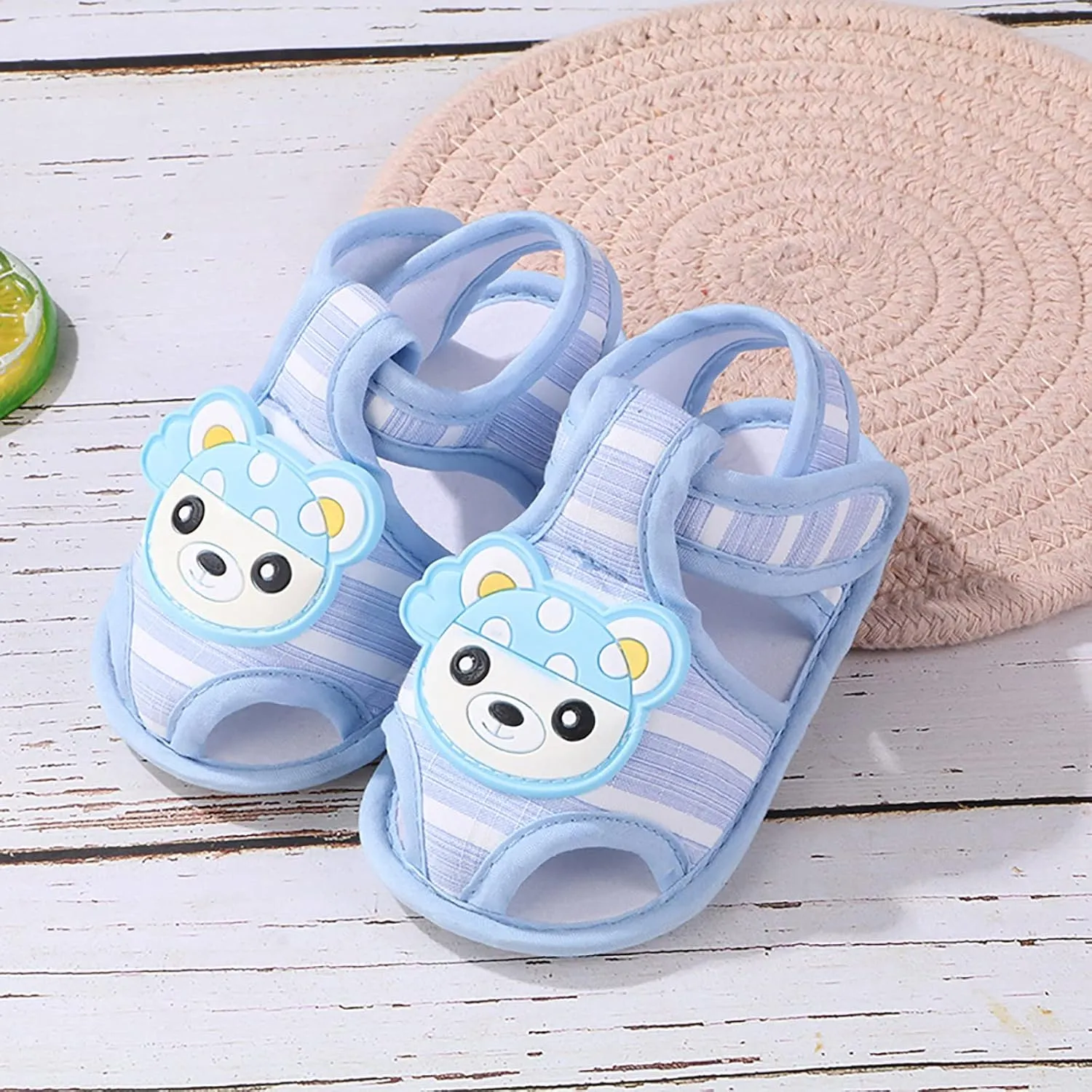 Infant Baby Girl Boy Cute Cartoon Bear Shoes Summer Casual Sandals Cotton Sole Newborn First Size 6 Sandals for Girls