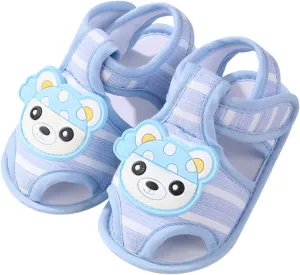 Infant Baby Girl Boy Cute Cartoon Bear Shoes Summer Casual Sandals Cotton Sole Newborn First Size 6 Sandals for Girls