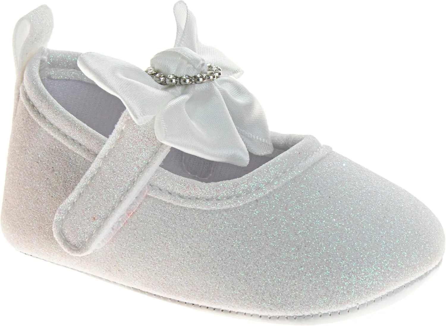 Josmo Baby Girl Dress Sandals Soft Sole Summer Flats Bowknot Crib Shoes for Newborns & First Walkers Size 2-4 Infant