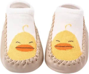 Korean Version Infant Low Top Toddler Shoes and Socks Children's Baby Floor Boat Socks Slipper Hole Bow Baby Us Shoes