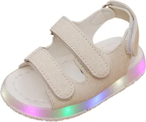 Light Up Sandals for Baby First Walking Shoes Beach Sneakers with LED Lights Boys Girls Summer Sandals Outdoor Shoes