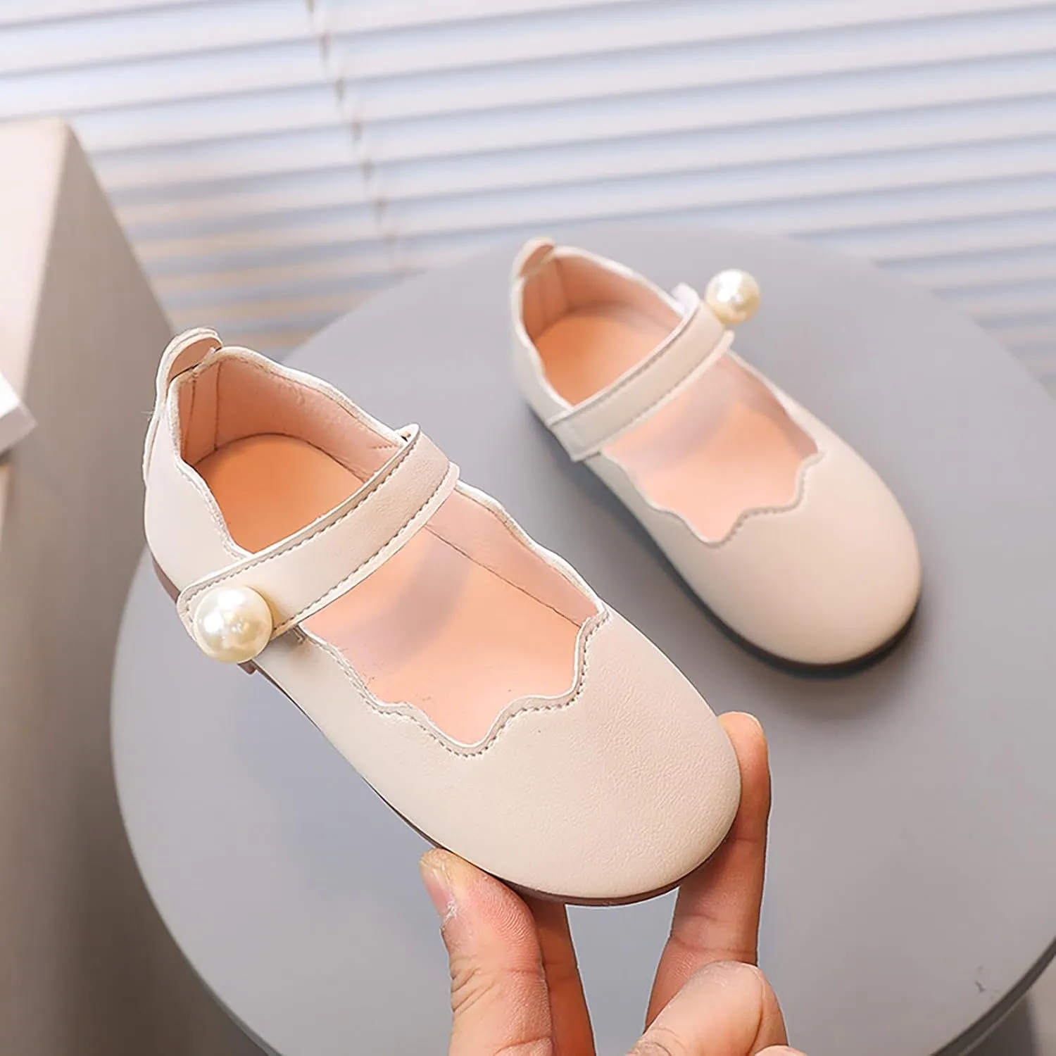 Little Girls Mary Jane Dress Shoes Slip On Ballerina Flat for Wedding, Party Girls Summer Shoes Toddler Baby Girl Shoes