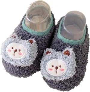 Newborn Baby Boy Girl Soft Fleece Slippers Infant Socks Shoe Non kid Toddler First Walk Shoes