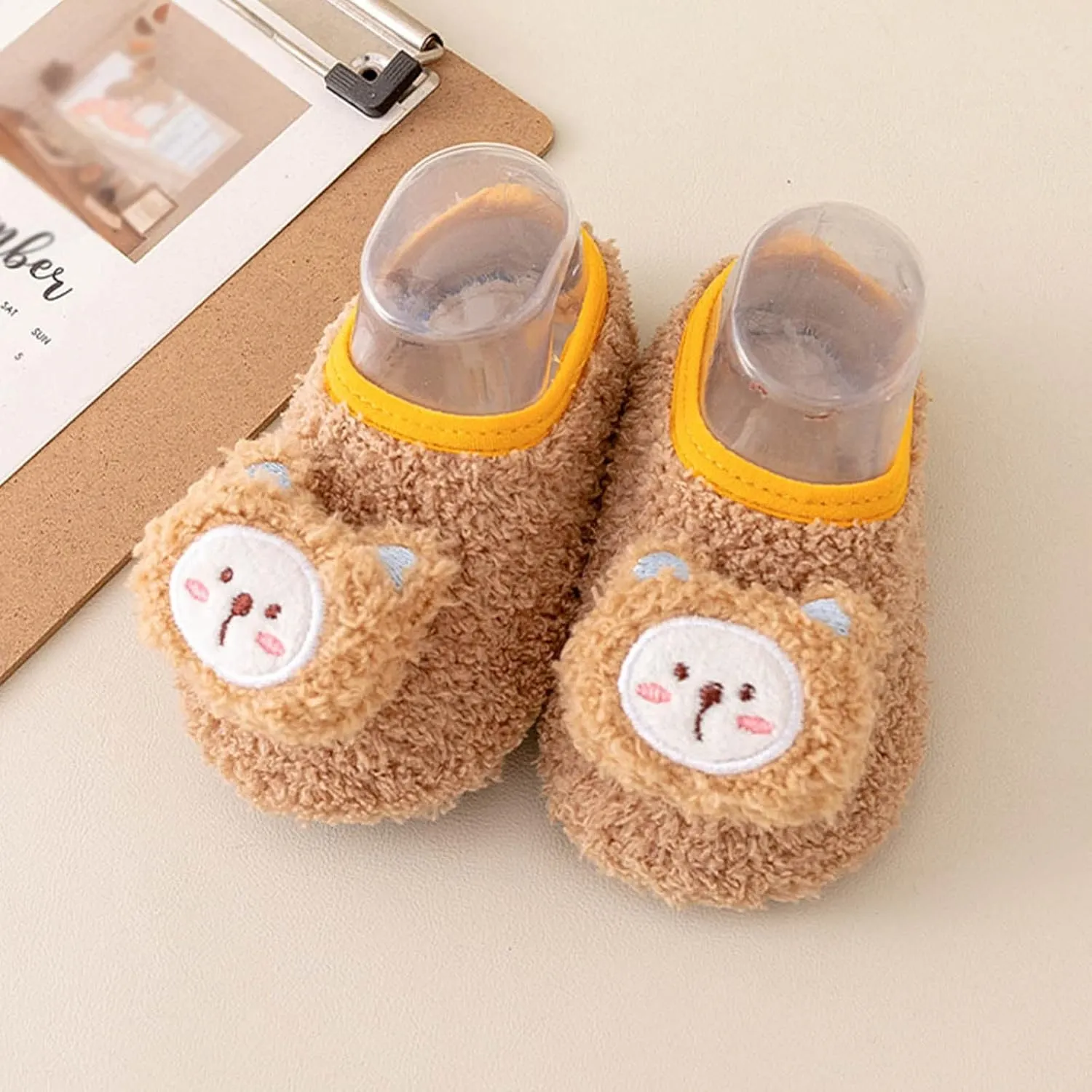 Newborn Baby Boy Girl Soft Fleece Slippers Infant Socks Shoe Non kid Toddler First Walk Shoes