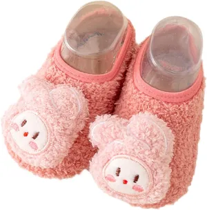 Newborn Baby Boy Girl Soft Fleece Slippers Infant Socks Shoe Non kid Toddler First Walk Shoes