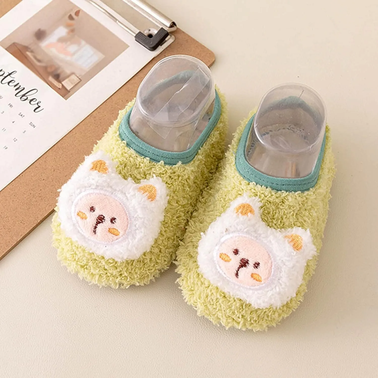 Newborn Baby Boy Girl Soft Fleece Slippers Infant Socks Shoe Non kid Toddler First Walk Shoes