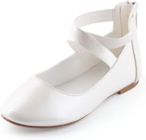 Nova Utopia Toddler Little Girls Dress Ballet Ankle Strap Flat Shoes