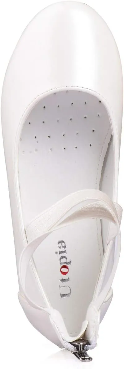 Nova Utopia Toddler Little Girls Dress Ballet Ankle Strap Flat Shoes