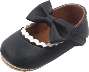 NSOT Toddler Party Rubber Wedding Dress Bowknot Sole Princess Girls Shoes Infant Crib Shoes Walking Baby Girl Soft Boots